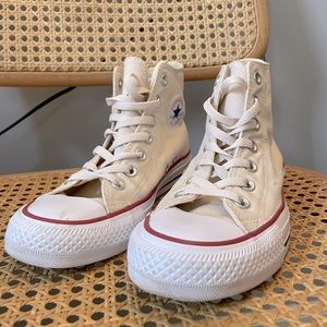 Off white high-top Converse